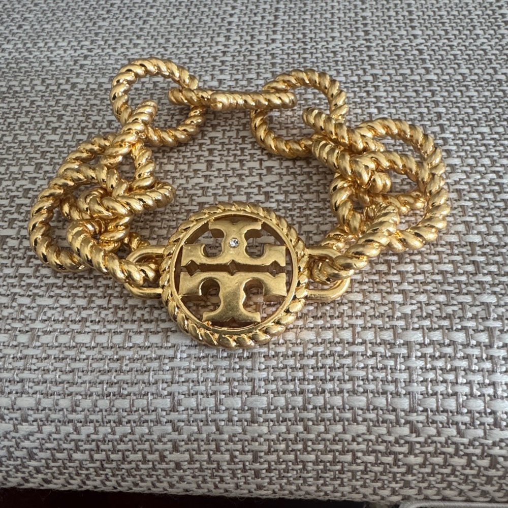 Tory Burch Textured Rope gold bracelet - Picture 3 of 4